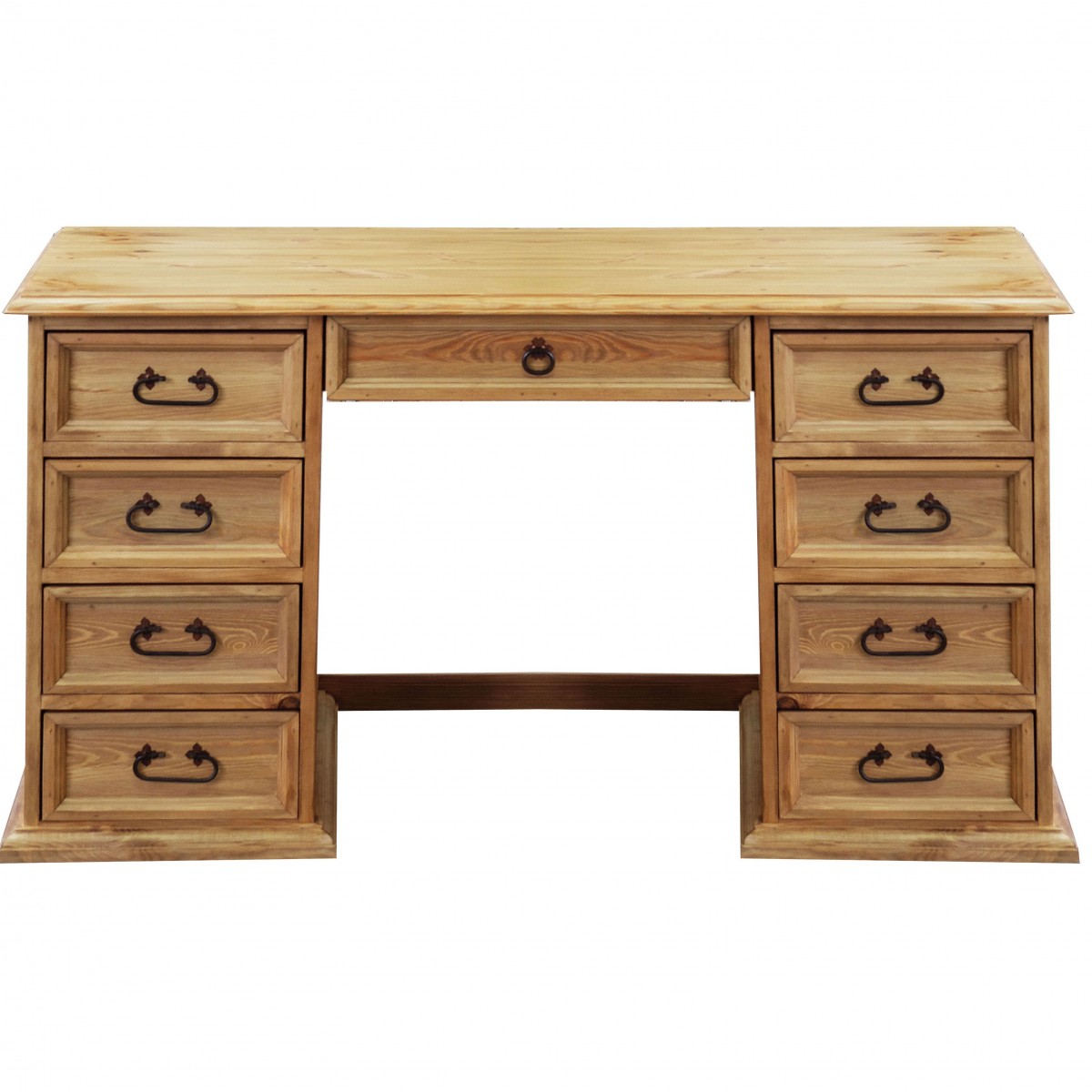 biurko z drewna z szufladami