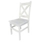Białe krzesło z drewna