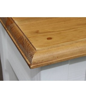 Biała konsola stolik z drewna